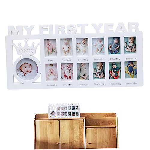 Banziaju Wall Tabletop Framesmy Erstes Jahr Bilderrahmen 12 Monate Neues Baby Fotorahmen Baby 12 Bildcollage Rahmen Meilenstein von Banziaju