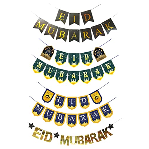 Eid Mubarak Banner Eid Mubarak Banner Ramadan Dekorationen Bunting Flags Muslim Islamic Ramadan Party Supplies Style 1 1 von Banziaju