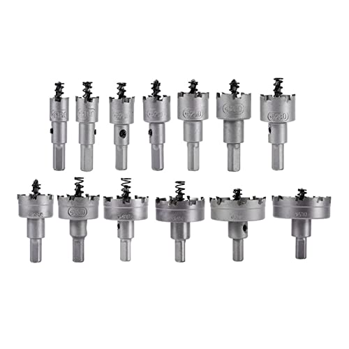 BaoFufc 13 Stück Hartstopfen Set 13 Stück Edelstahl Tapper Reibahle / Bohrer Metall 16-18-20-22-25-26-28-30-35-40-45-50 53mm Tappers Set von BaoFufc