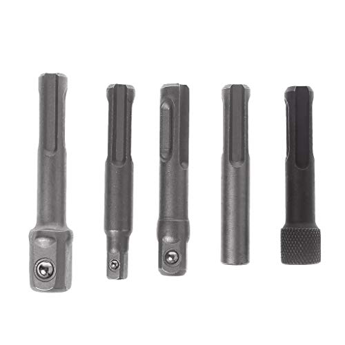 BaoFufc Bohrfutter-Adapter-Set für Bohrmaschinen, 1/4-Zoll-Stecknuss, Bohrfutter, Handbohrmaschine für Nägel, schnurlos, 5 Stück von BaoFufc