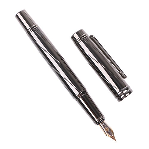 BaoFufc Vintage Luxus Herren Metallfeder 0,5 mm Füllfederhalter Schreibwerkzeug Supplies Stifte Journaling, wie beschrieben von BaoFufc