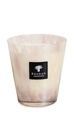 Baobab Max 16 Pearls White Kerze, Kerzenwachs, 16cm, 16x10x16 cm von Baobab