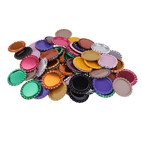 Baoblaze 100 Abgeflachte Kronkorken Kronkorken Cabochons Bottle Caps für und Kunst als DIY Anhänger Schlüsselanhänger Kühlschrankmagnet, Mehrfarben 2, 25 mm von Baoblaze