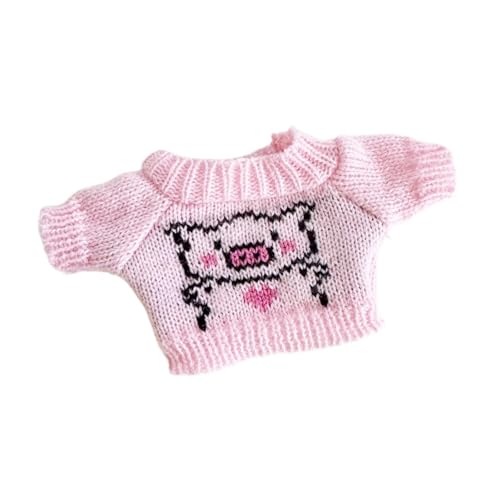 Baoblaze 15cm Plüsch Puppe Kleidung Puppe Pullover Colth Zubehör Bequeme Mode Kleidung Puppe Kleid up Anzug Cartoon, ROSA von Baoblaze