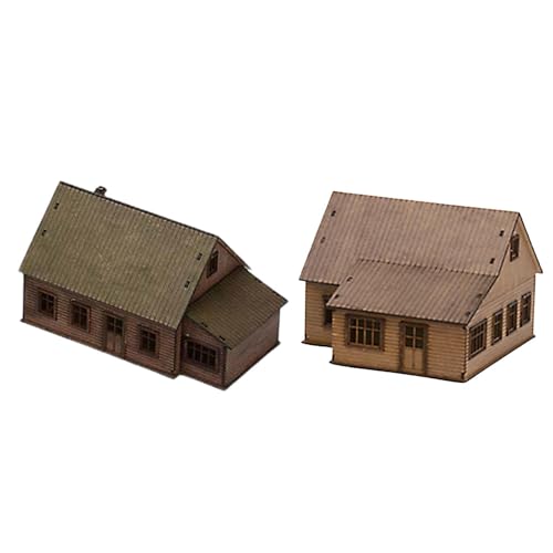 Baoblaze 1x1/72 Holzbausätze, Architektur Szenen, Puzzles, Architektur Szenen, Modell Layout, Szenerie für Sandtisch, Diorama Szenenzubehör + 1/72 Holzbausätze von Baoblaze