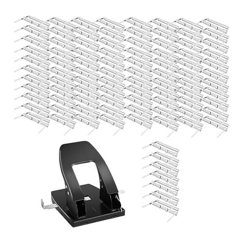 Baoblaze 2-Loch-Stanzer, Papierstanzer, Kapazität 30 Blatt, Herren- und Damen-Schulbedarf, tragbarer Ersatz für Ordner, Binder, Locher, mit Dornverschluss von Baoblaze