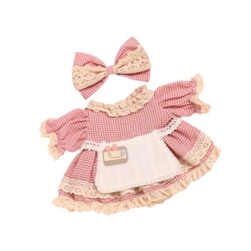 Baoblaze 38 cm Plüschpuppenkleid, Kleidung, Puppen-Outfits, Anhänger, Puppe, Foto-Requisiten, Plüschpuppenzubehör, weich, abnehmbar, modisches Anziehen, Rosa von Baoblaze