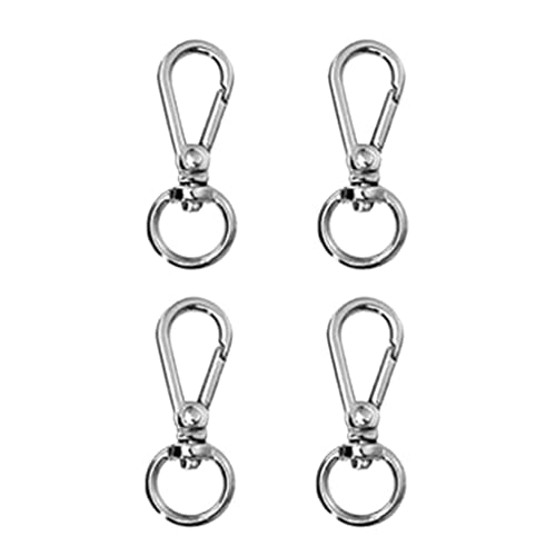 Baoblaze 4 Swivel abnehmbare Drehverschlüsse für Schlüsselringe Karabinerhaken, Silber von Baoblaze