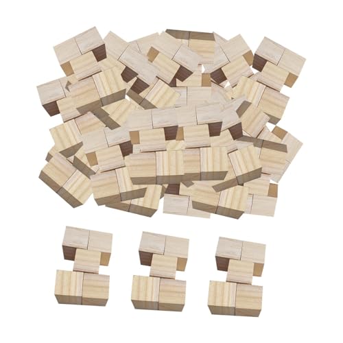 Baoblaze 500 Stück unfertige Holzblöcke, Holzwürfel, pädagogische Spiel- und Stapelblöcke zum Malen, Dekorieren, Puzzlen, DIY-Projekte, 1 Cm von Baoblaze