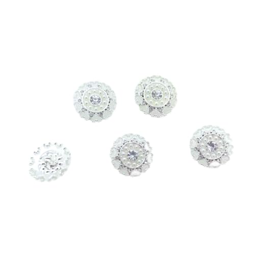 Baoblaze 5pcs Strassknöpfe Tasten Nähzubehör liefert Schaftknöpfe Strass Verzierungen für Handwerkskleidung Schmuck Herstellung von Baoblaze