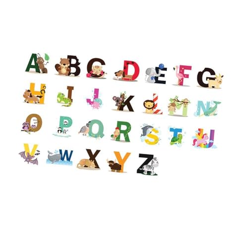 Baoblaze Alphabet-Tieraufkleber, Wandaufkleber, entfernbare Wanddekoration, pädagogisches Lernen für Kleinkinder, Klassenzimmer, Kinder, Kinderzimmer von Baoblaze