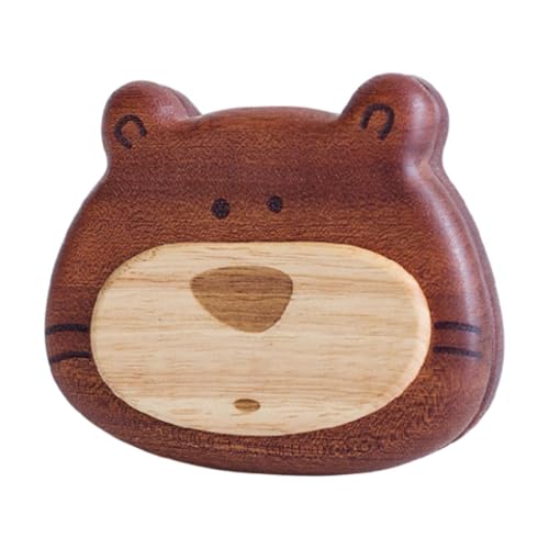 Baoblaze Baby-Zahn-Andenkenbox, Gedenkbox, Baby-Party-Geschenk, handgefertigte Zahnaufbewahrungsbox aus Holz, Kinder-Zahnhalter für Jungen und Mädchen, Dunkelbraun von Baoblaze