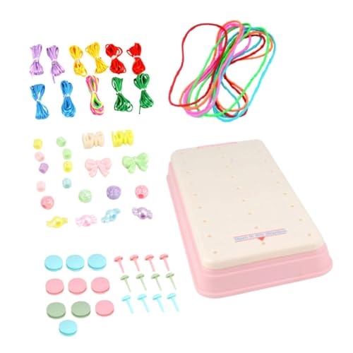 Baoblaze DIY Armband Saiten Bunte Armband-Herstellung Kits geflochtenes Material Einzigartige Kunst und Handwerk Kinder tun Spiel Spielzeug Set für Mädchen, Rosa von Baoblaze