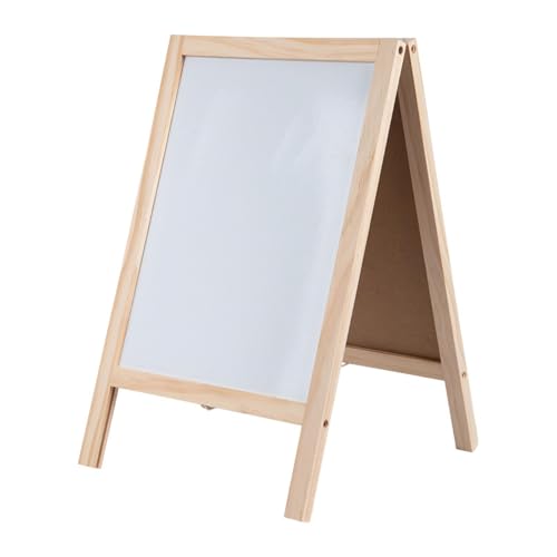 Baoblaze Doppelseitige Kreidetafel, Whiteboard, freistehendes Zeichenbrett, vielseitig, Dekor, faltbare Schreibstaffelei aus Holz für den Laden, 19cmx30cm von Baoblaze