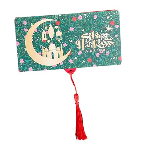 Baoblaze Eid Mubarak Roter Umschlag Ramadan Mubarak Geldumschlag Dekoration Geschenk Rotes Paket Hong Bao für Party Hochzeit Frühlingsfest, Mond von Baoblaze