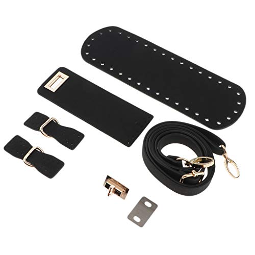 Baoblaze Einlegeboden Bag Shaper Taschenboden Tascheneinlegeboden mit Taschenriemen und Schnallen Zum Häkeln für Handtaschen Taschen - Schwarz von Baoblaze