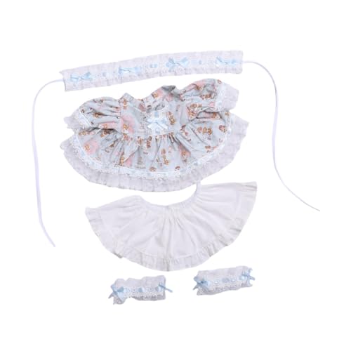 Baoblaze Gefüllte Puppe, Prinzessinnenkleid, Mädchen-Outfit-Set, modische Kostüme, Kleidung, Ersatzkleid für Puppe, für Fantasie, 14,96 Zoll Puppe, Blau von Baoblaze