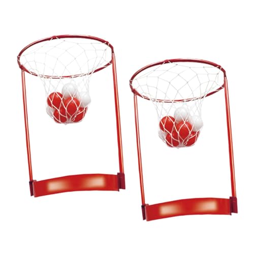 Baoblaze Head Hoop Basketball-Partyspiel mit Bällen Motorik Leichtes, verstellbares Korbnetz-Stirnband, für Kinder Erwachsene, Büro, 2 Körbe von Baoblaze