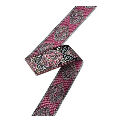 Baoblaze Jacquard Trim Vintage Jacquard Vielseitige Textilhandwerk liefert emobridered DIY Handwerk ethnische Vorhang Stoff gestickt, Rosa von Baoblaze