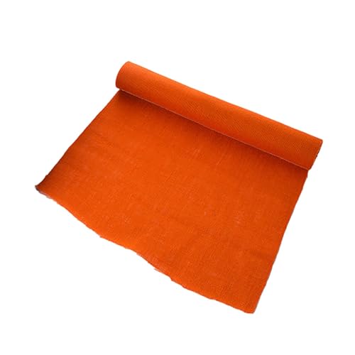 Baoblaze Leinenstoff, Quilt-, Näh- und Drapierungsstoff, vielseitig einsetzbar, leicht, atmungsaktiv, Fester Stickstoff zum Schneidern von Kleidungsstücken, Orange von Baoblaze