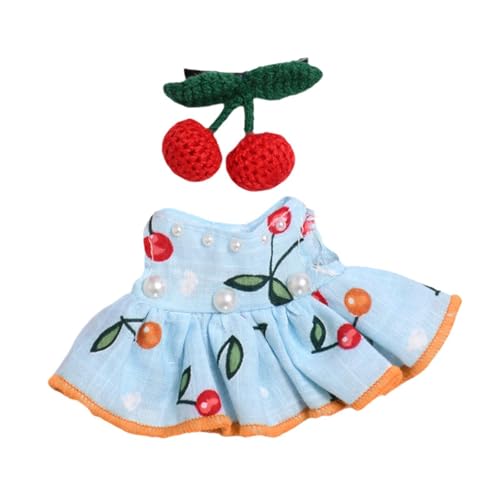 Baoblaze Mini 17cm 6inch Puppenkleidung Kleid Mädchen Puppen-Outfits mit Haar-Accessoire Schöne entzückende Alltagskleidung Puppenzubehör Kleidung von Baoblaze