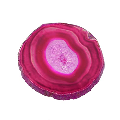 Baoblaze Natürliche Achatscheiben Achat Scheiben Mineralien Achate für Schmuckherstellung, Fuschia, 80-100mm von Baoblaze