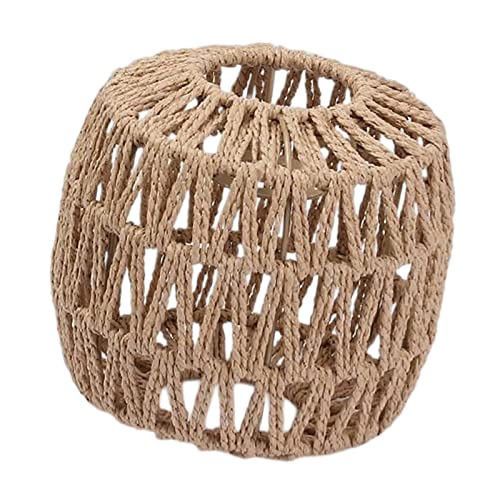 Baoblaze Rattan Lampenschirm Hängend, Deckenleuchte Boho Rattan, Vintage Lampenschirm für Tischlampe Stehlampe Hängelampe, Geflochtener Rattan-Hängeleuchten-Lampenschirm für Hotel Restaurant, Stil F von Baoblaze