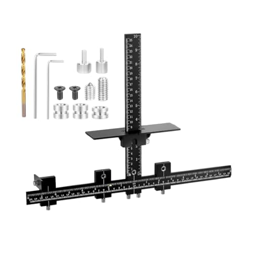 Baoblaze Schrankbeschläge-Vorrichtungssatz, Schrankgriff-Vorlagenwerkzeug, robuste, einfach zu installierende, tragbare, verstellbare Schranklochbohrführung von Baoblaze