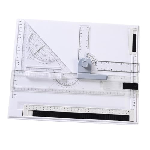 Baoblaze Tragbares Zeichenbrett im A4-Format, metrischer Zeichentisch mit klarer Parallelbewegung und winkelverstellbarem Messsystem von Baoblaze