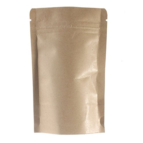 50 Stück Braun Kraft Papier Aluminium Folie Tasche Vakuumverpackung Ziplock Beutel L von Baogu