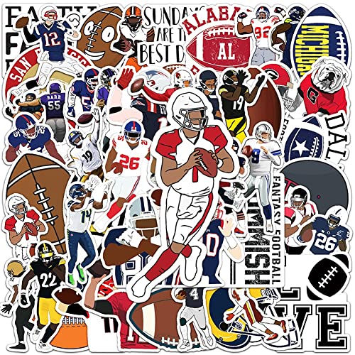 50pcs American Football Graffiti Sticker PVC Decal Gepäck Kühlschrank Laptop wasserdichte Kühle Kinder Aufkleber Abziehbilder Packs Packungen von Baokuan