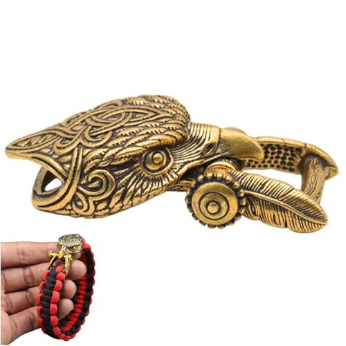 Baokuan Retro Adlerkopf Messing Schnalle Outdoor Paracord Armbänder DIY Regenschirm Seil Zubehör Messing Tier Charms Teile Paracord Handwerk von Baokuan