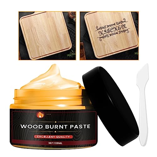 Baoqifong 1/2 Scorch Wood Fuels Paste for Wood and Crafts - Easy to Apply Fuels Paste for Wood Craft Burning Gel | 100G Holzbrennpaste, Multifunktionales -Brandmalerei-Zubehör für Papier von Baoqifong