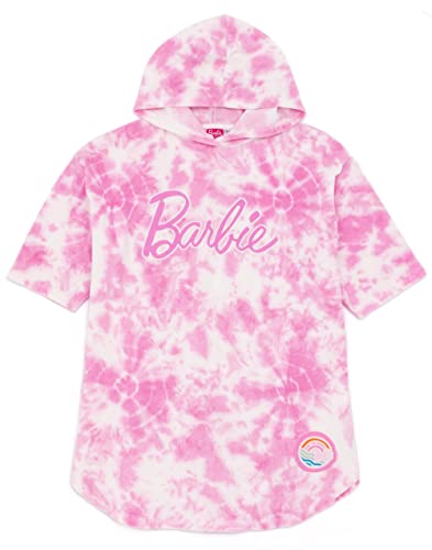 Barbie Mädchen Handtuch Poncho | Kinder rosa Batikfarbe Mode Puppe Logo Badetuch | Badebekleidung Strandabdeckung von Barbie