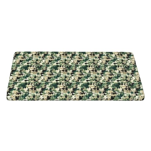 4FT Rechteckige Enganliegende Tischdecke, Camouflage Spots Tischschutz Elastisch Tischtuch Rechteckig, Langlebige Elastische Tischtuch Tischdecke Rechteckig Tischdecke Abwaschbar für Indoor Outdoor von Barbool