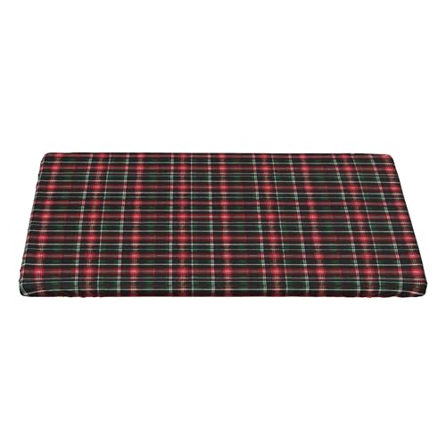 4FT Rechteckige Enganliegende Tischdecke, Christmas Tartan Tischwäsche Elastisch Tischtuch Rechteckig, Schmutzabweisend Elastische Tischtuch rechteckige Tischdecke Tischdecke Abwaschbar von Barbool