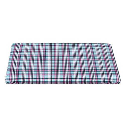 4FT Rechteckige Enganliegende Tischdecke, Modern Plaid Tischbedeckung Elastische Rechteckige Tischdecke, Langlebige Elastische Tischtuch Rechteckige Tischdecke Wachstuchtischdecke von Barbool