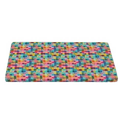 4FT Rechteckige Enganliegende Tischdecke, Multicolor Plaid Tischbedeckung Elastisch Tischtuch Rechteckig, Fleckschutz Elastische Tischtuch Rechteckige Tischdecke Stoff Tischtuch für Küche Picknick von Barbool