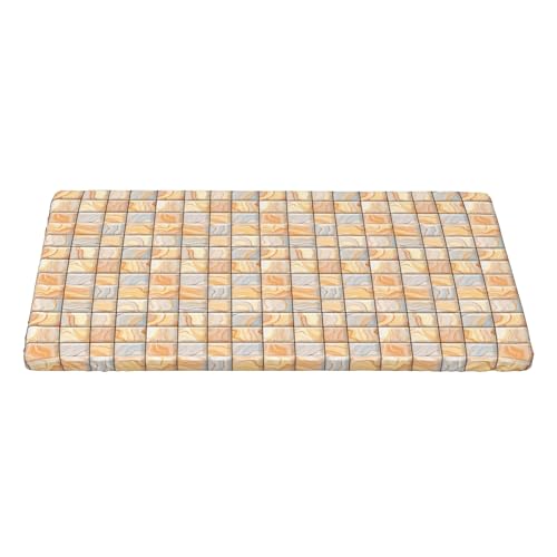 4FT Rechteckige Enganliegende Tischdecke, Square Marble Tischschutz Elastisch Tischtuch Rechteckig, Schmutzabweisend Elastische Tischtuch Rechteckige Tischabdeckung Polyester Tischtuch von Barbool