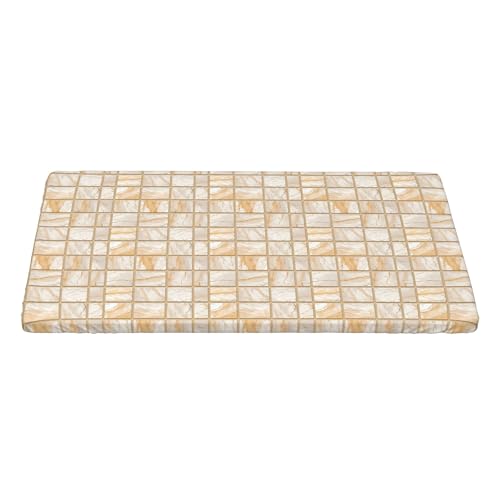 4FT Rechteckige Enganliegende Tischdecke, Square Marble Tischtuch Elastische Rechteckige Tischdecke, Langlebige Elastische Tischtuch Tischdecke Rechteckig Abwaschbare Tischdecke für Küche Picknick von Barbool