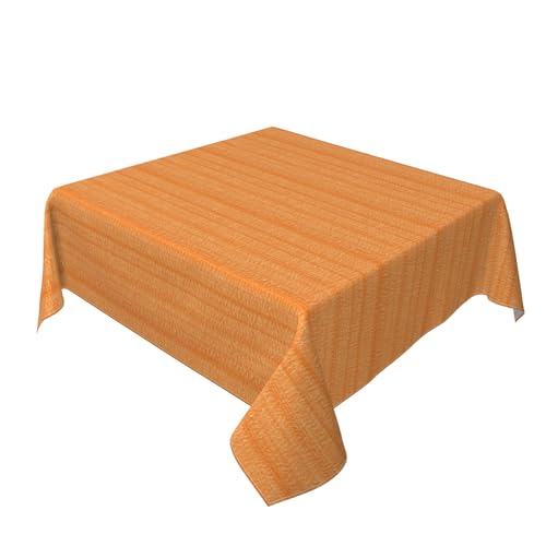 Quadratische Tischdecke 54 x 54 Zoll, Orange Natural Texture Tischwäsche Universeller Tischdecke für Quadrat Tische Dining Table Cover für Home Küche Dekoration von Barbool