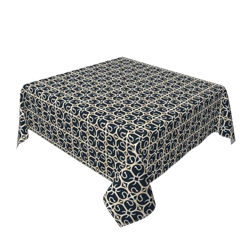 Quadratische Tischdecke 54 x 54 Zoll, Round Squares Tischdecken Ölbeständig Quadratische Tischdecke Polyester Tischtuch für Küche, Esstisch, Couchtisch, Parteien, Abendessen von Barbool