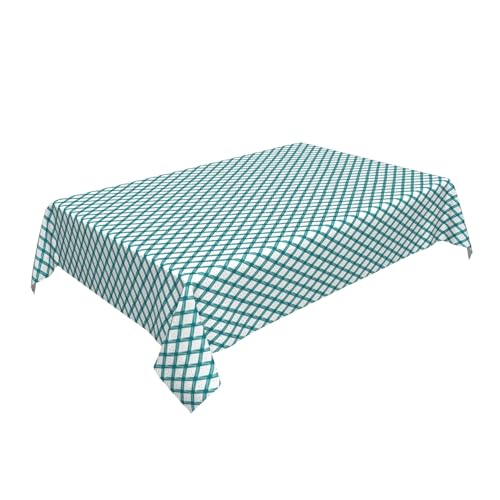 Rechteckige Tischdecke 54 x 72 Zoll, Diamond Stitch Tischdecken Fleckschutz Rechteckige Tischtuch Picknick Tischdecke für Drinnen Draussen Garten Esszimmer Party und Festen von Barbool