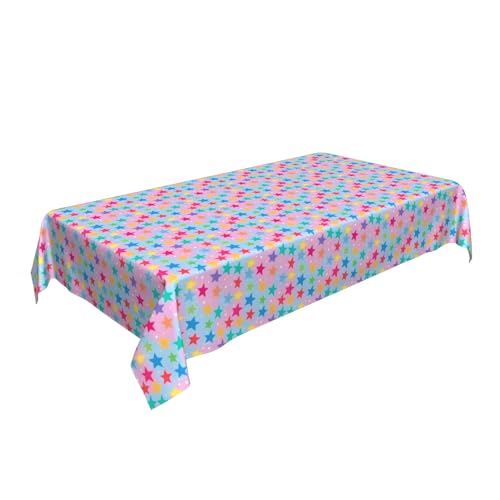 Rechteckige Tischdecke 60 x 90 Zoll, Colorful Rainbow Tischdecken Langlebige Rechteckige Tischabdeckung Tischdekoration für Küche Picknick Weihnachts Tischdekoration von Barbool