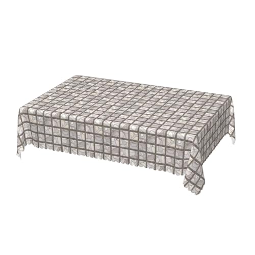 Rechteckige Tischdecke mit Wave Lace 52 x 70 Zoll, Square Marble Tischdecke Pflegeleicht Rechteckigen Tischdecken Dining Table Cover für Esszimmer, Party, Garten von Barbool