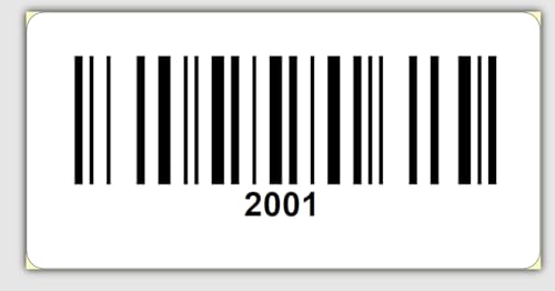 Universal Etiketten Archivierungsetiketten 30x15mm Code 128B 1000Etiketten/Rolle 4 bis 6 Stellig (PE-Folie Weiß, 2001-3000) von Barcodelabels24