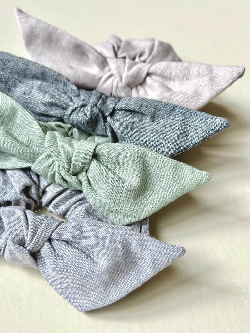 Chambray Cotton Scrunchie | Sommer Accessoires Oversize Knoten Separat Erhältlich von BardotBowGallery