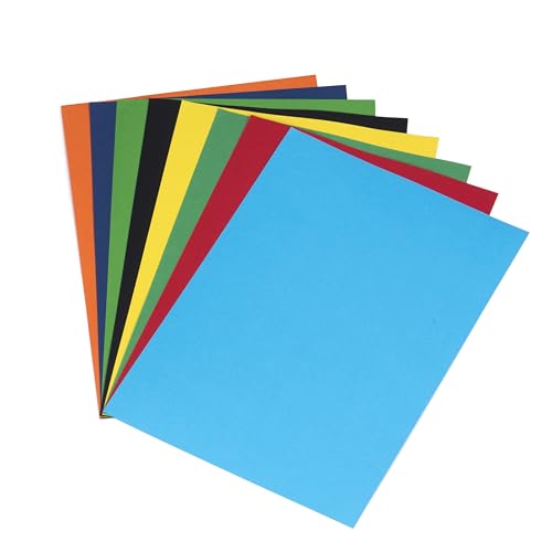 A4 farbiger Karton, 180 g/m² dickes Papier, mehrfarbige Kartonpackung mit 10 hellen Farben, verwendet für Bastelarbeiten, DIY-Papierkarten-Design, dekorative Geschenke, 80 Blatt von Bargain Hound