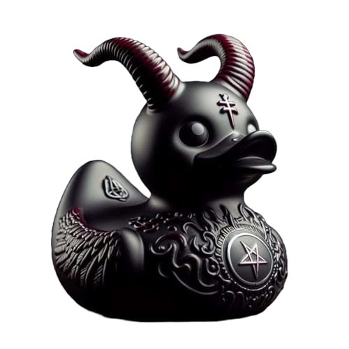 Whimsy Goth Enten-Dekor, gotische kleine Entenfigur aus Kunstharz, Halloween-Statue, Enten, Büro-Schreibtisch-Dekor, Auto-Dekoration (A, M) von BaronHong