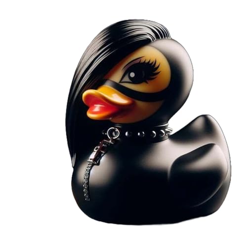 Whimsy Goth Enten-Dekor, gotische kleine Entenfigur aus Kunstharz, Halloween-Statue, Enten, Büro-Schreibtisch-Dekor, Auto-Dekoration (D, M) von BaronHong